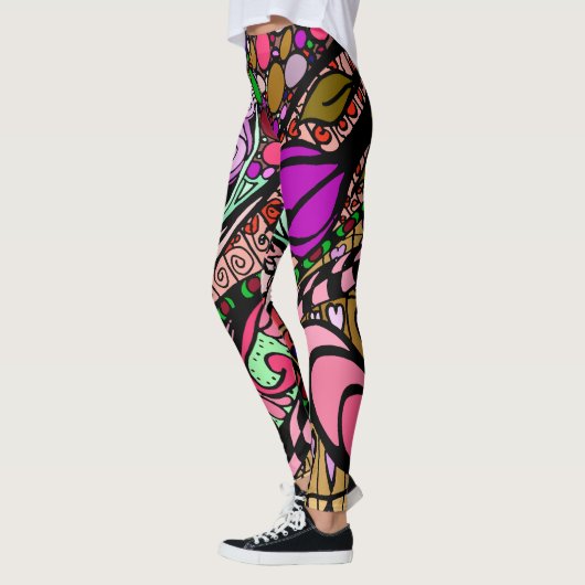 Element 9b Doodle Fine Art Leggings pink レギンス (左)