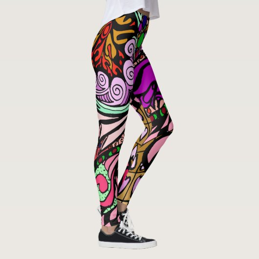 Element 9b Doodle Fine Art Leggings pink レギンス (右)