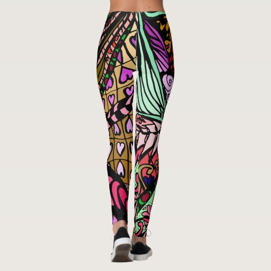 Element 9b Doodle Fine Art Leggings pink レギンス (裏面)