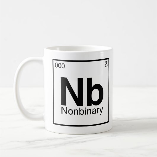 Element NB - ノンバイナリー元素周期表 コーヒーマグカップ (左)