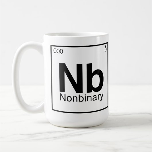 Element NB - ノンバイナリー元素周期表 コーヒーマグカップ (左)