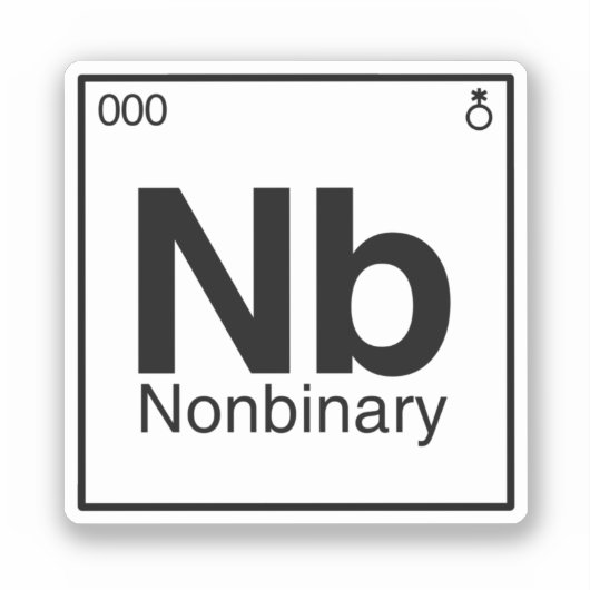 Element NB - ノンバイナリー元素周期表 シール (正面)
