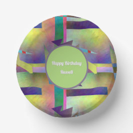 Elemental Abstract Pattern Any Age Adult Birthday  ペーパーボウル
