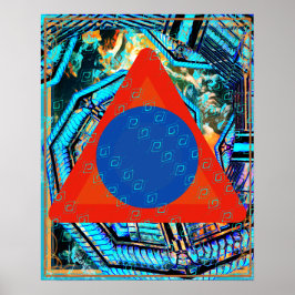 Elemental Air Within Fire Meditation Aid Tattva ポスター