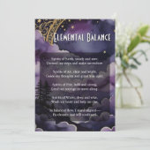 Elemental Balance Pagan Prayer Ritual Card 招待状 (スタンド正面)