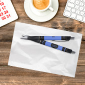 Elemental Blue Crayon Wrap Monogram Name ボールペン