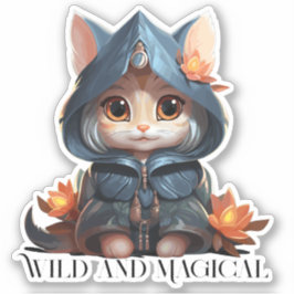 Elemental Sorceress Cat - "Wild and Magical" シール