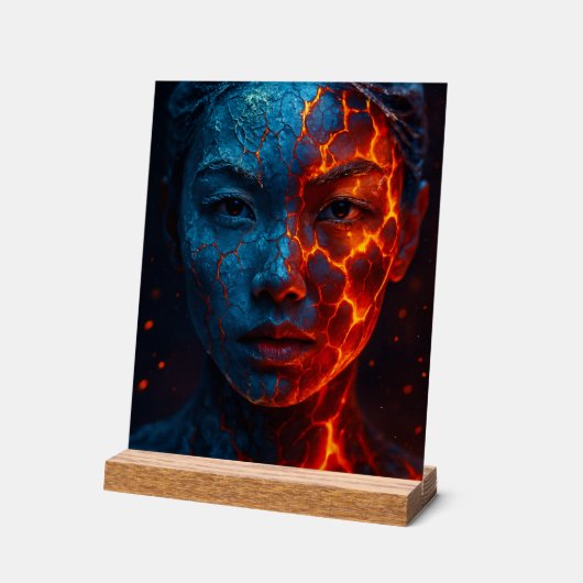 Elementare Schönheit – Eis und Glut アクリルサイン (傾斜)