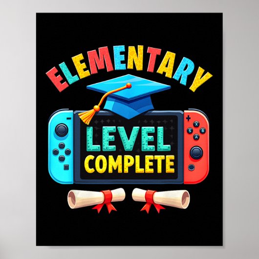 Elementary Level Complete Graduation Cl 2025 Gamer ポスター (正面)