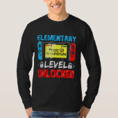 Elementary Level Unlocked Gamer First Day Of Schoo Tシャツ (正面)