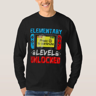 Elementary Level Unlocked Gamer First Day Of Schoo Tシャツ