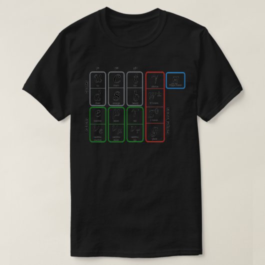 Elementary Particles Standard Model Higgs Boson Ph Tシャツ (デザイン正面)