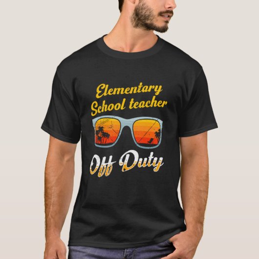 Elementary school class teacher off duty teacher tシャツ (正面)