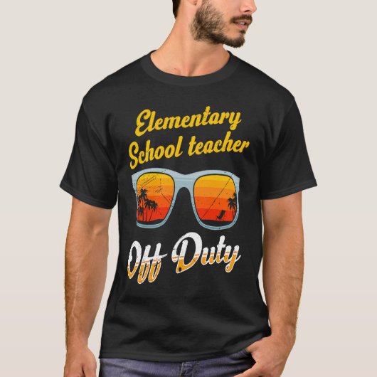 Elementary school class teacher off duty teacher   tシャツ (正面)