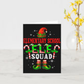 Elementary School Elf Squad Xmas Elf Hat Scute Ss  カード (黄色い花)
