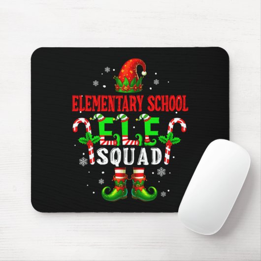 Elementary School Elf Squad Xmas Elf Hat Scute Ss  マウスパッド (マウス)