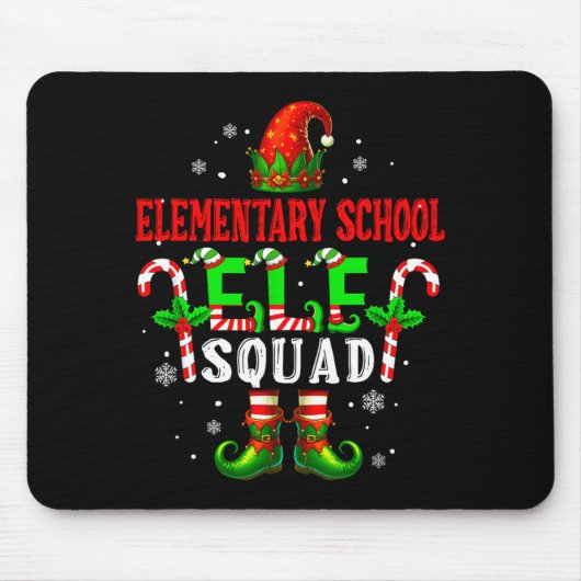 Elementary School Elf Squad Xmas Elf Hat Scute Ss  マウスパッド (正面)