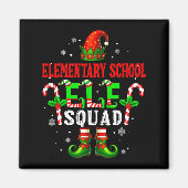Elementary School Elf Squad Xmas Elf Hat Scute Ss  マグネット (正面)