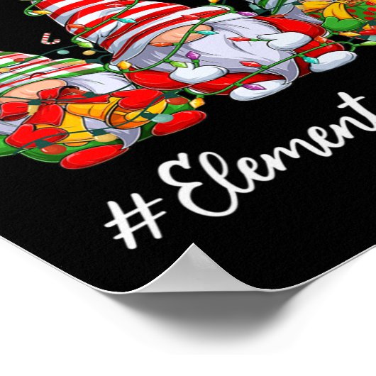 Elementary Teacher Crew Everything Is Fine Christm ポスター (角)