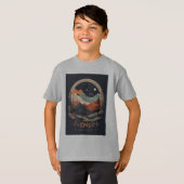 elementos abstratos da natureza de cor negra tシャツ (正面フル)