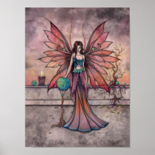 Elements in Sync Fairy Fantasy Art Poster ポスター