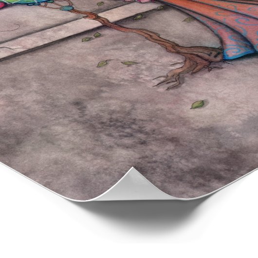 Elements in Sync Fairy Fantasy Art Poster ポスター (角)