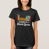 Elements Of A Black Queen Periodic Table Of Elemen Tシャツ (正面)