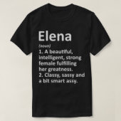 ELENA定義名パーソナライズされたクリスマスおもしろい Tシャツ (デザイン正面)