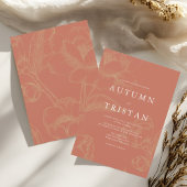 ELENA植物性コーラル結婚ズ 招待状