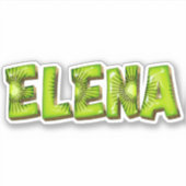 Elena Name Kiwi Design Aufkleber Sticker シール (正面)
