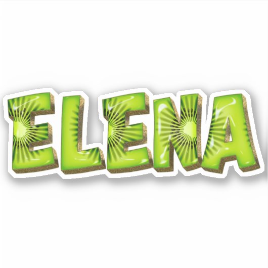 Elena Name Kiwi Design Aufkleber Sticker シール (正面)