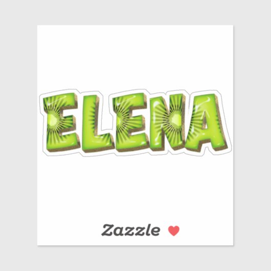 Elena Name Kiwi Design Aufkleber Sticker シール (シート)