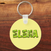 Elena Name Kiwi Design Schlüsselanhänger キーホルダー (正面)