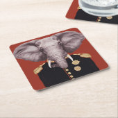 Elephant大尉 スクエアペーパーコースター (アングル)