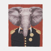 Elephant大尉 フリースブランケット (正面)