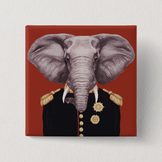 Elephant大尉 缶バッジ (正面)
