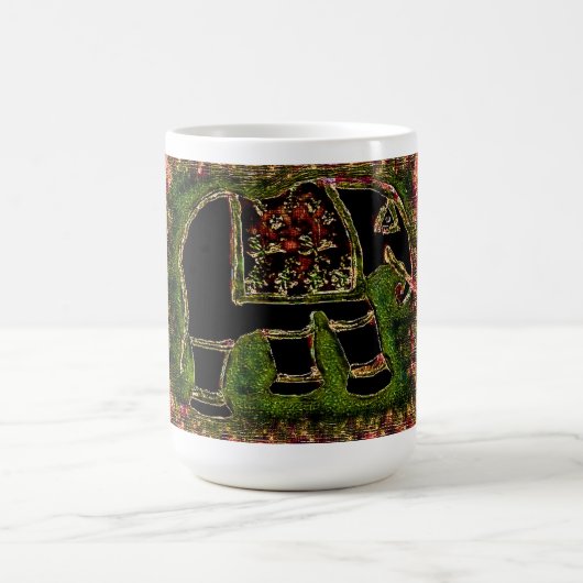 Elephant3クラシックで白いマグ コーヒーマグカップ (中央)