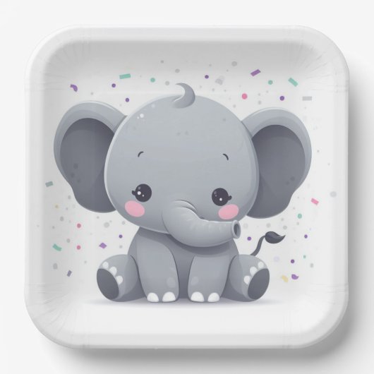 Elephant ペーパープレート (正面)