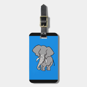 ELEPHANT – 絶滅危惧動物 – 保護 – 青 ラゲッジタグ