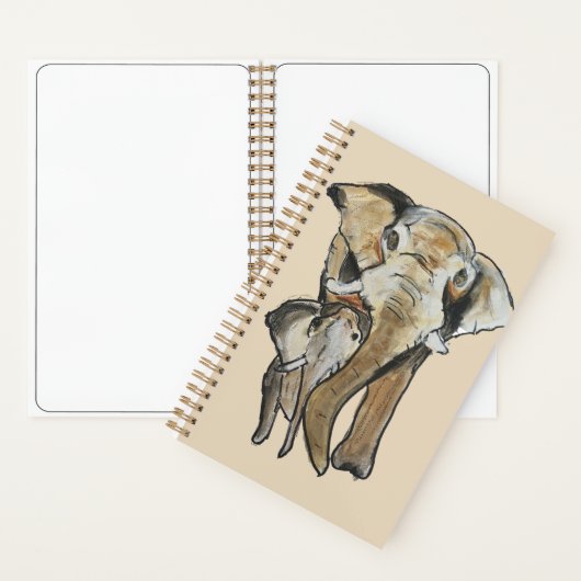 Elephant 001-Cream Journal by Molly Magdalain ノートブック (内側)