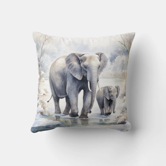 Elephant and Baby クッション (裏面)