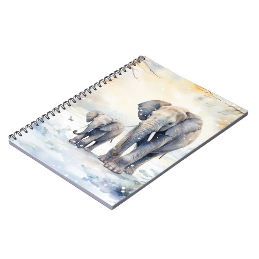 Elephant and Baby ノートブック (左側)