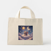 Elephant and midnight Moon tiny tote ミニトートバッグ (裏面)