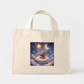 Elephant and midnight Moon tiny tote ミニトートバッグ (正面)