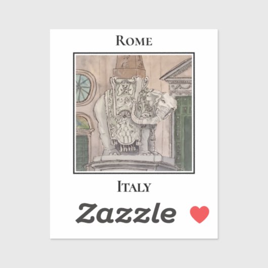 Elephant and Obelisk, Rome's Piazza della Minerva シール (シート)