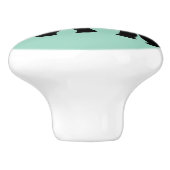 Elephant Animal Abstract Decorative Patterns セラミックノブ (側面)