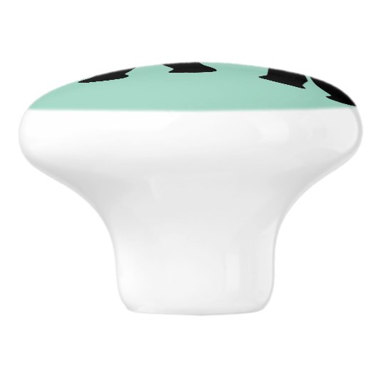 Elephant Animal Abstract Decorative Patterns セラミックノブ (側面)