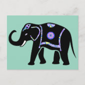 Elephant Animal Abstract Decorative Patterns ポストカード (正面)