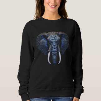 Elephant Animal Motif Artwork  African Elephant スウェットシャツ