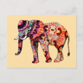 Elephant Animal Traditional Chinese Patterns  ポストカード (正面)